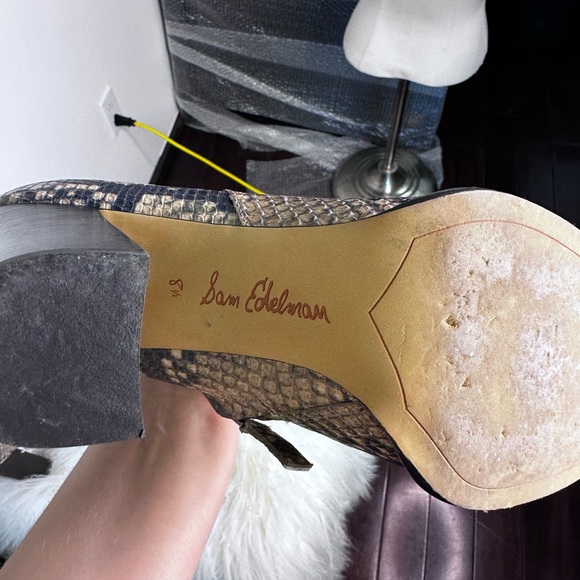 Sam Edelman over the knee snake skin 4 inch heel boots Weird Barbie Movie Boots - Picture 6 of 12